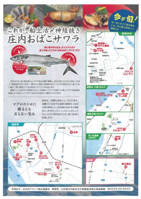 食の都庄内　庄内おばこサワラキャンペーン！
